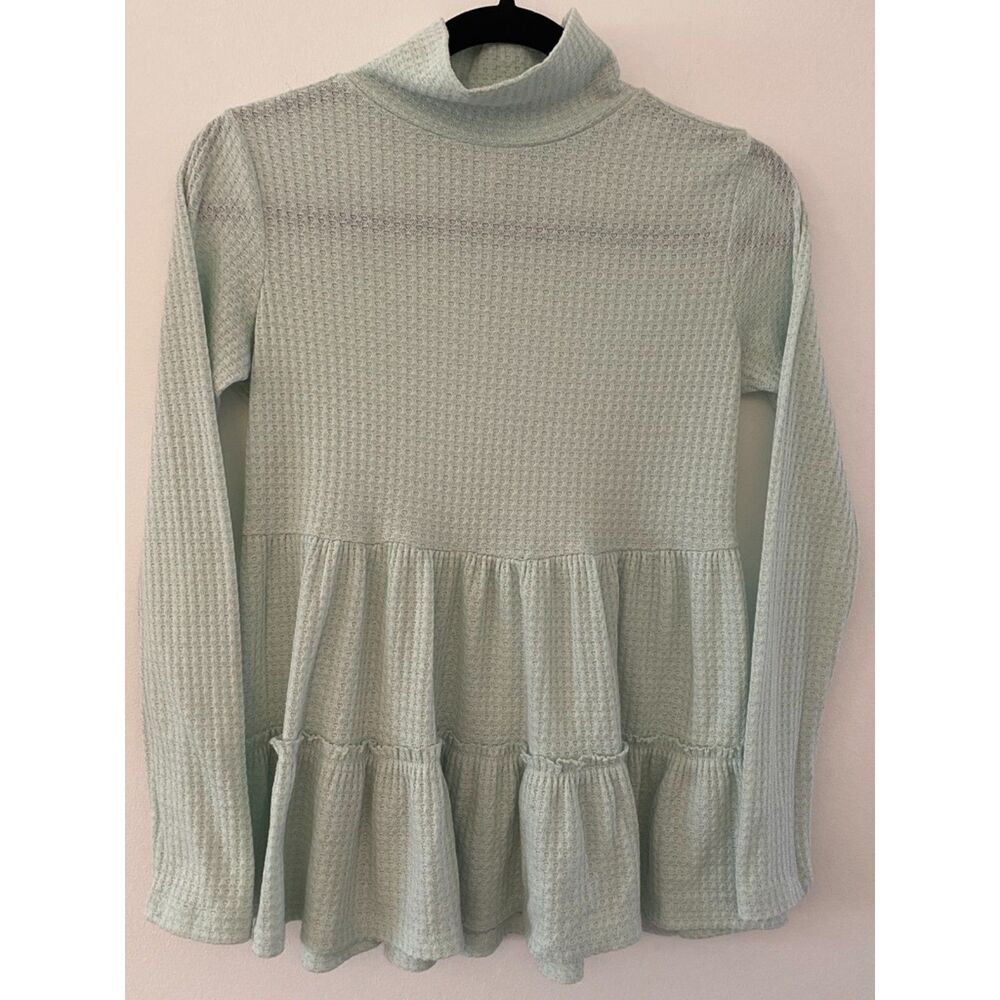 LC Lauren Conrad Mint Long Sleeve Turtleneck Top Women's Sz XS